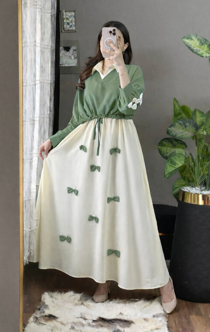 Elegant Bow Two-Piece Dress Set
