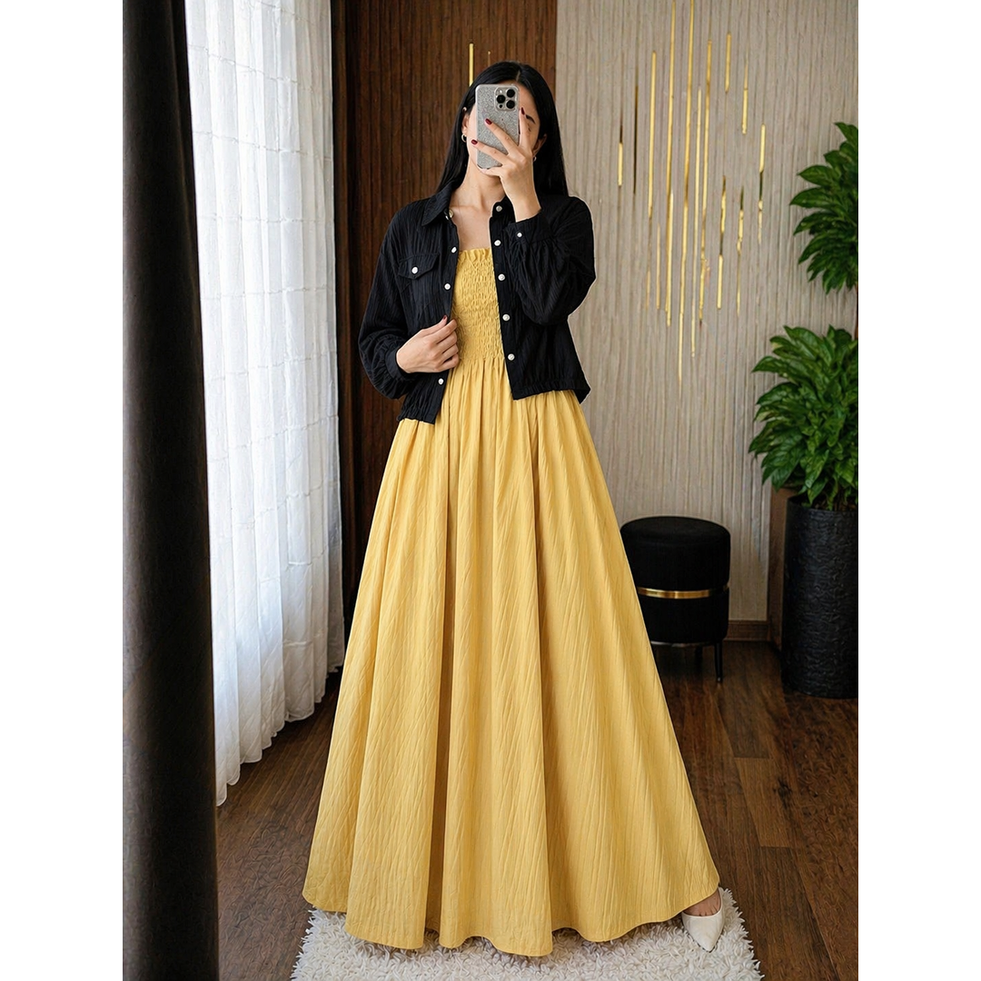 Luxe Layered Maxi Set – Premium 2PC Flowy Dress