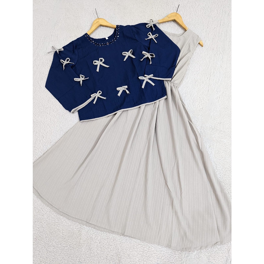 Embroidered Bow Maxi