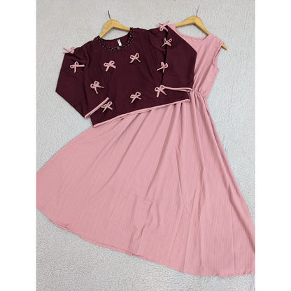 Embroidered Bow Maxi