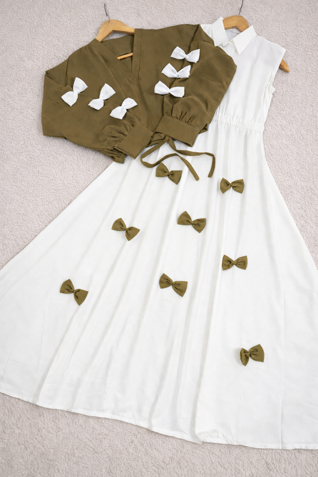 Elegant Bow Two-Piece Dress Set