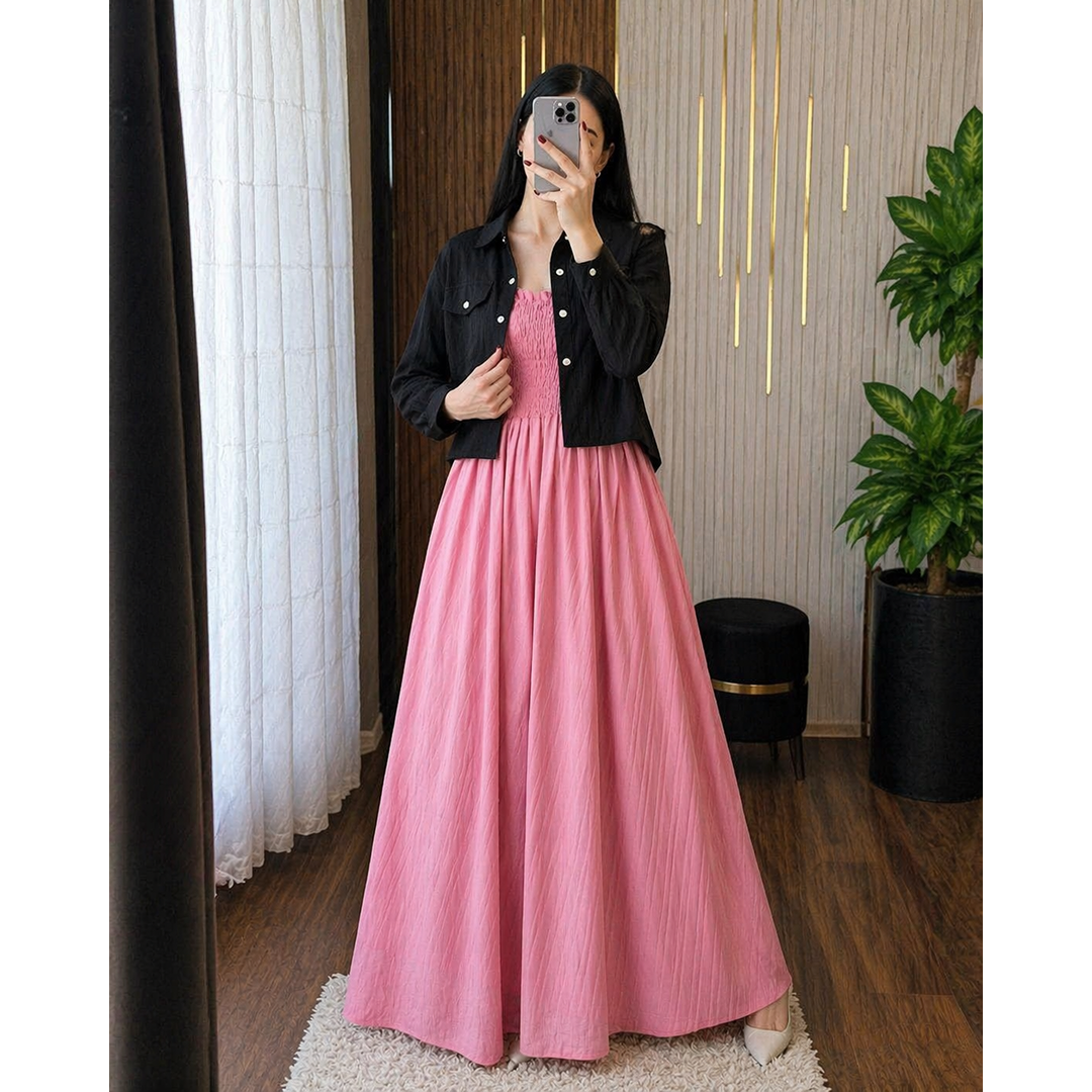 Luxe Layered Maxi Set – Premium 2PC Flowy Dress