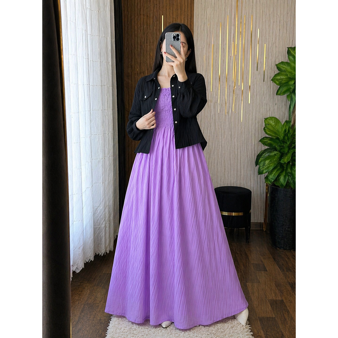 Luxe Layered Maxi Set – Premium 2PC Flowy Dress