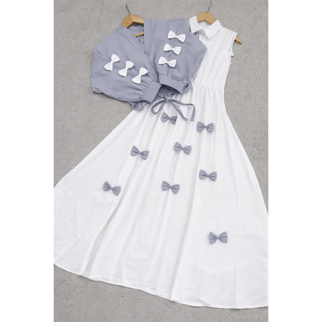 Elegant Bow Two-Piece Dress Set