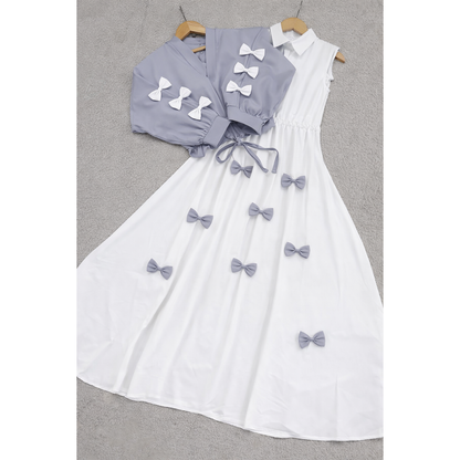 Elegant Bow Two-Piece Dress Set
