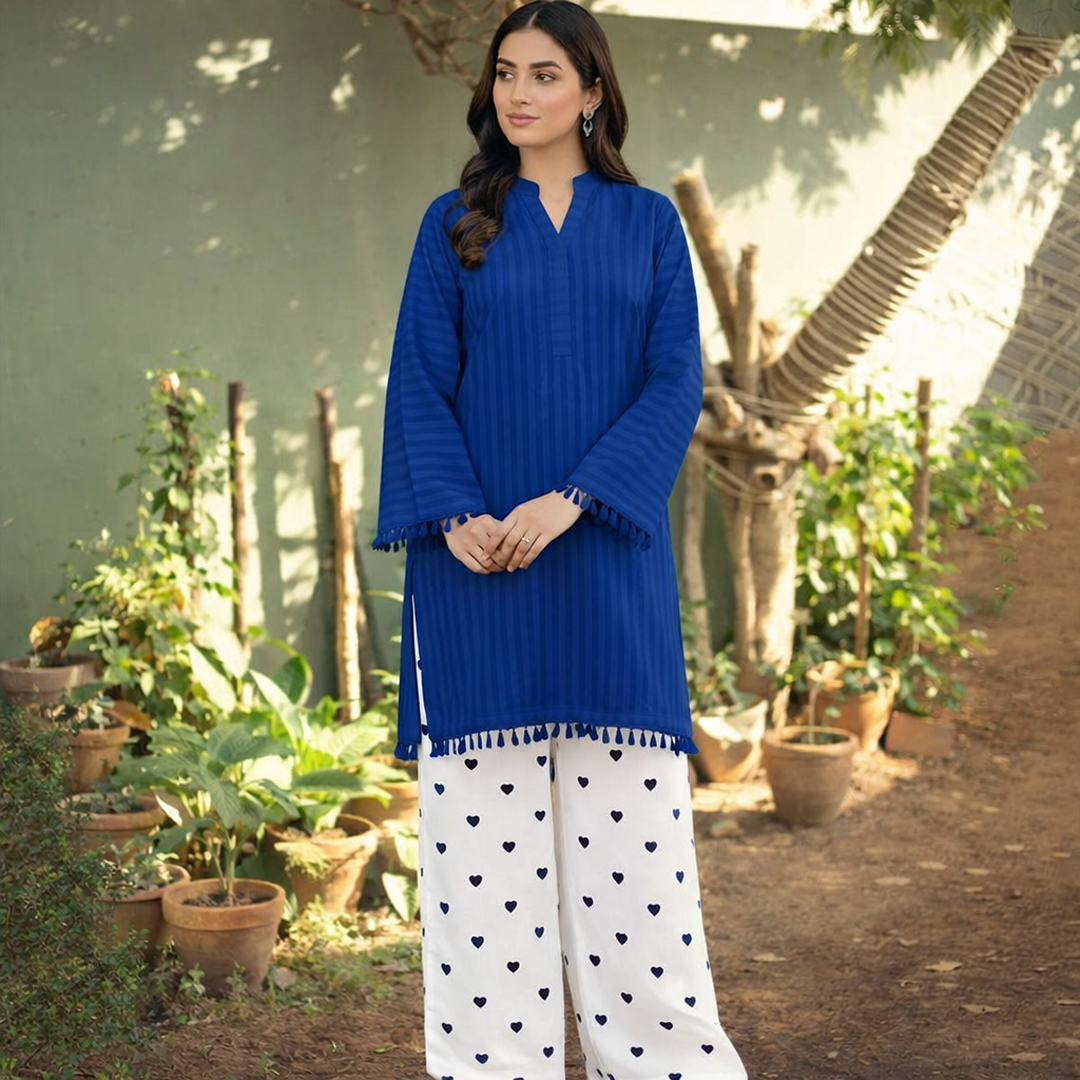 Heart-Embroidered Co-Ord Set