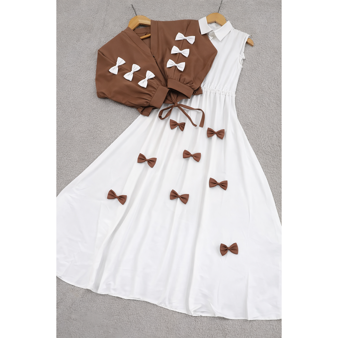 Elegant Bow Two-Piece Dress Set