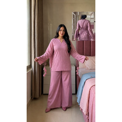 Elegant Farshi Salwar & Kameez Set with Tassel Detailing (2 Piece)