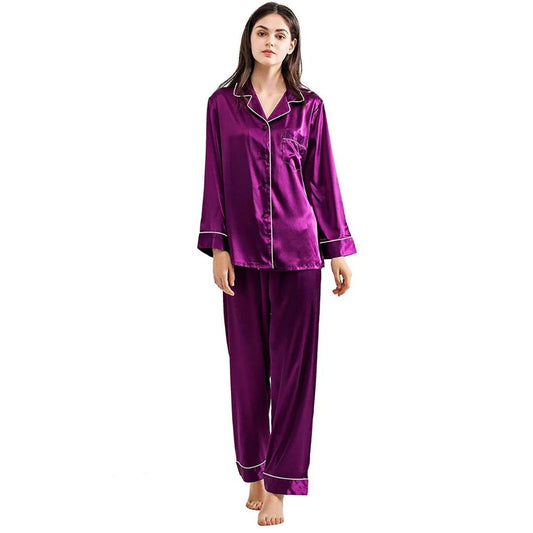 Purple Silk Dreams Elegant Night Suit for Girls