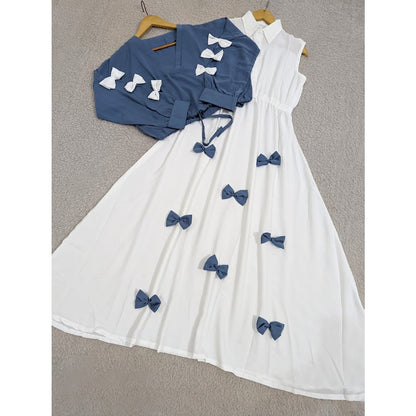 Elegant Bow Two-Piece Dress Set