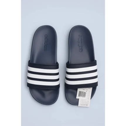 ADIDAS ADILETTE BLUE WHITE 3 STIPE SLIDE