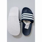 ADIDAS ADILETTE BLUE WHITE 3 STIPE SLIDE