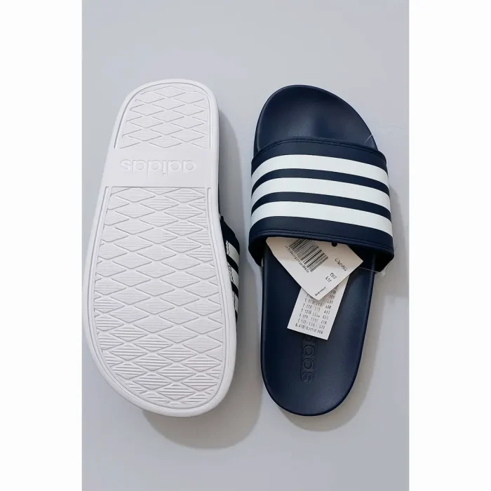 ADIDAS ADILETTE BLUE WHITE 3 STIPE SLIDE