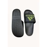 ADIDAS BLACK GREEN PRINTED LOGO SLIDE