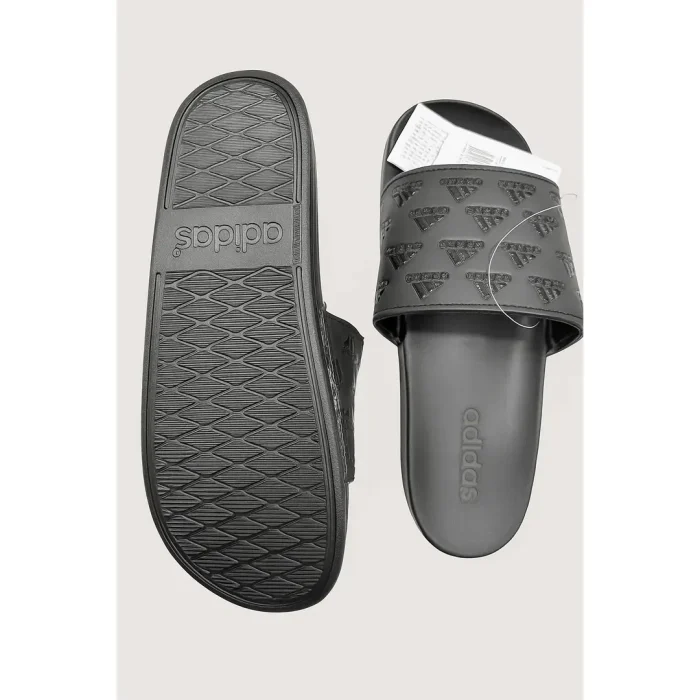 ADIDAS FULL BLACK PRINTED SLIDE (PREMIUM QUALITY)