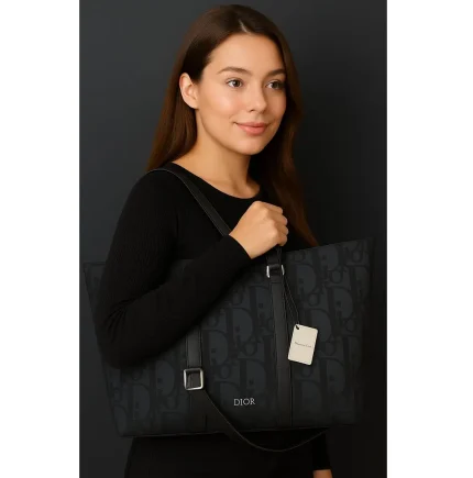CHRISTIAN DIOR WEEKENDER 50 BLACK & DARK GREY