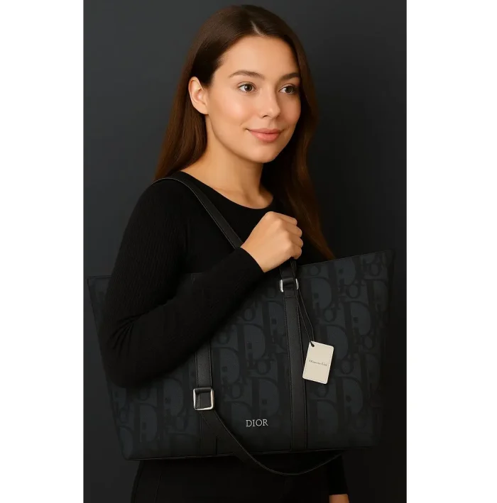 CHRISTIAN DIOR WEEKENDER 50 BLACK & DARK GREY