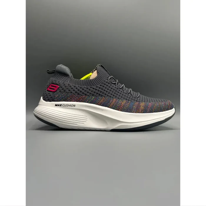 SKECHERS GREY-WHITE MAX CUSHION WOMEN SHOES