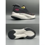 SKECHERS GREY-WHITE MAX CUSHION WOMEN SHOES