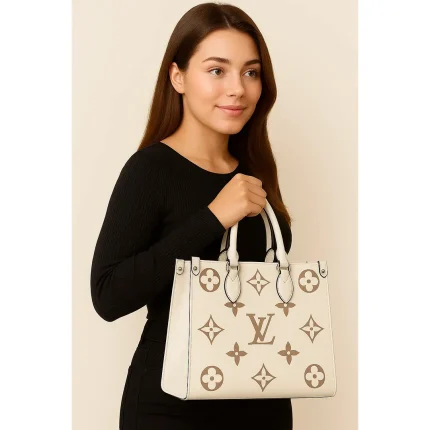 LOUIS VUITTON ONTHEGO MM TOTE BAG – IVORY WHITE