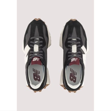 NEW BALANCE 327 BLACK-WHITE AND MINERAL RED