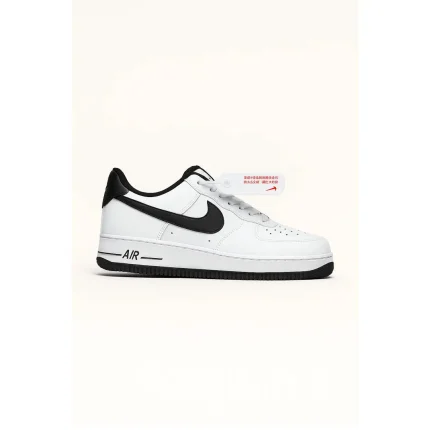 NIKE AIR FORCE 1 LOW – WHITE WITH BLACK SWOOSH