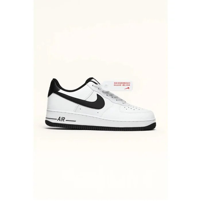 NIKE AIR FORCE 1 LOW – WHITE WITH BLACK SWOOSH