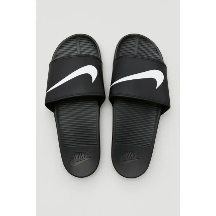 NIKE ALL BLACK-WHITE TICK REBELLION ADELIDE SLIDE