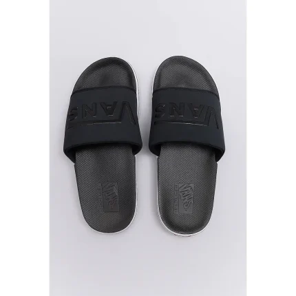 VANS OF THE WALL ALL BLACK LOGO SLIDE