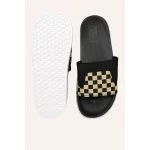VANS OF THE WALL BLACK BEIGE CHECKER SLIDE
