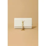 YSL KATE SAINT LAURENT WHITE CROSS BODY BAG GOLDEN TUSSEL
