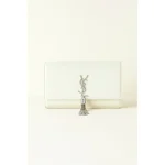 YSL KATE SAINT LAURENT WHITE CROSS BODY BAG SILVER TUSSEL