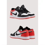 AIR JORDAN 1 LOWS BLACK RED TOE WOMENS