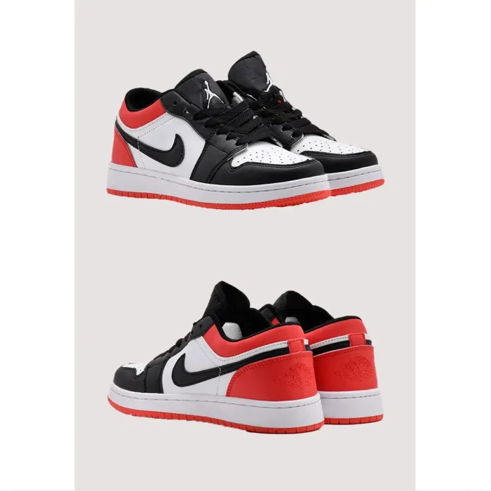 AIR JORDAN 1 LOWS BLACK RED TOE WOMENS
