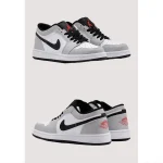 AIR JORDAN 1 LOWS SMOKE GREY RED