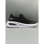 SKECHERS BLACK-WHITE DLUX FITNESS WOMEN SHOES