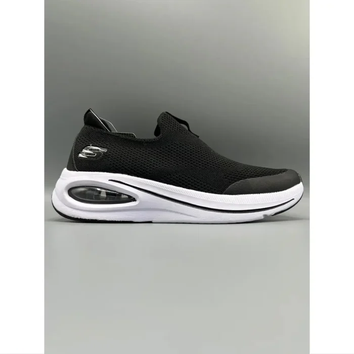 SKECHERS BLACK-WHITE DLUX FITNESS WOMEN SHOES