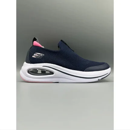 SKECHERS NAVY-WHITE DLUX FITNESS WOMEN SHOES