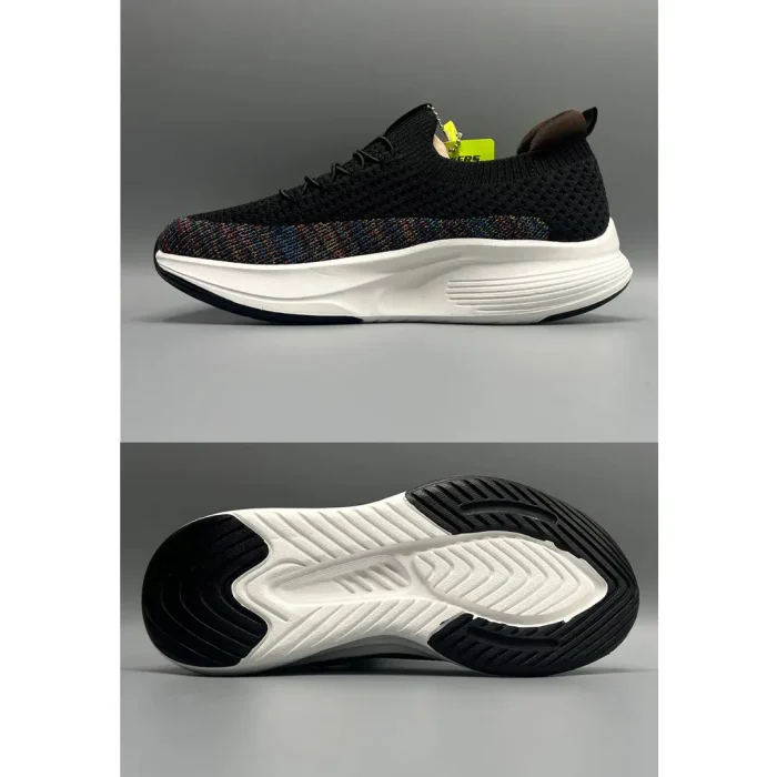 SKECHERS BLACK-WHITE MAX CUSHION WOMEN SHOES