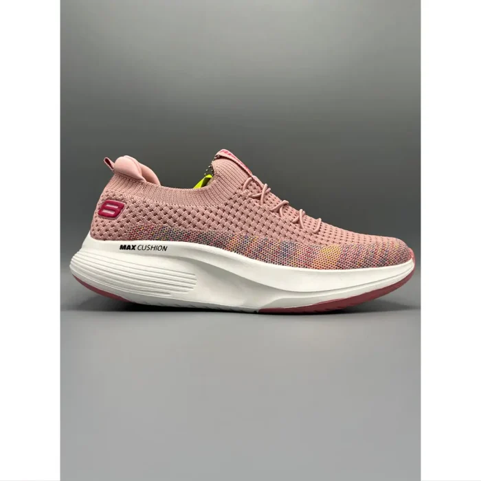 SKECHERS PINK-WHITE MAX CUSHION WOMEN SHOES