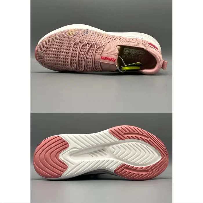 SKECHERS PINK-WHITE MAX CUSHION WOMEN SHOES