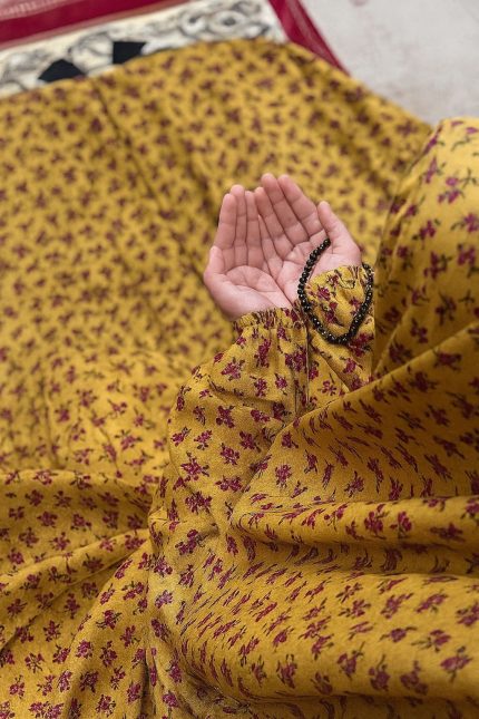 NAMAZ CHADER WITH SLEEVES (MUSTARD YELLOW)