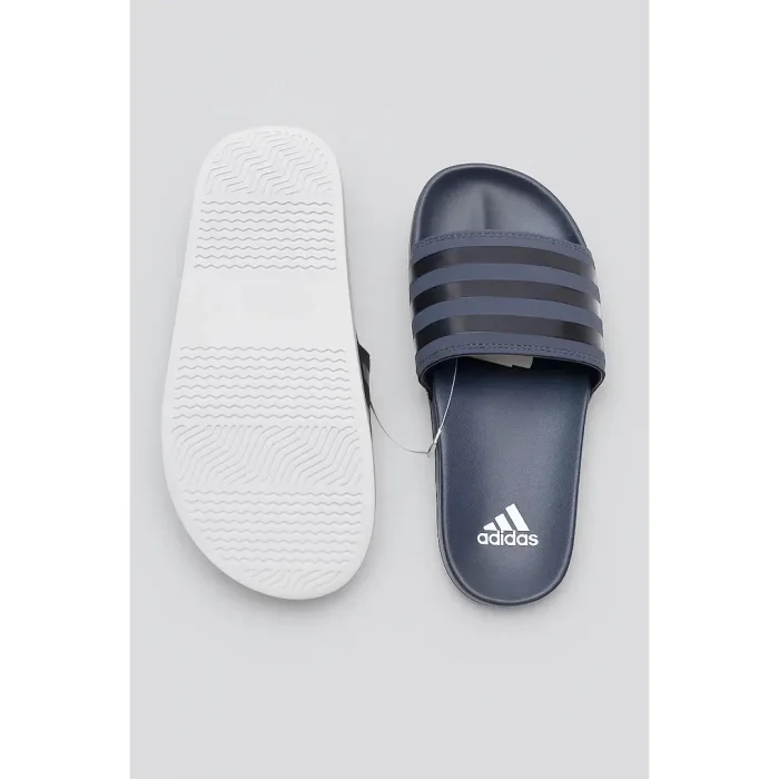 ADIDAS ALL GREY BLACK STRIPE SLIDE V2 WITH BOX