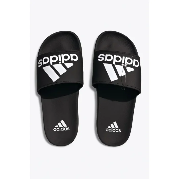 ADIDAS BLACK WHITE SLIDE V2 WITH BOX