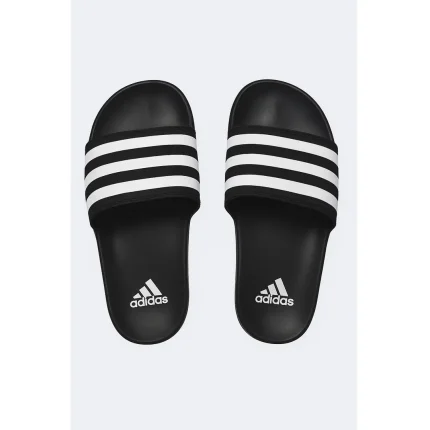 ADIDAS BLACK WHITE STRIPE SLIDE V2 WITH BOX