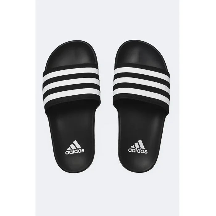 ADIDAS BLACK WHITE STRIPE SLIDE V2 WITH BOX