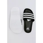 ADIDAS BLACK WHITE STRIPE SLIDE V2 WITH BOX