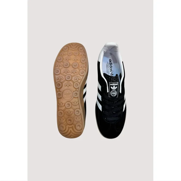 ADIDAS GAZELLE INDOOR BLACK WHITE GUM SOLE