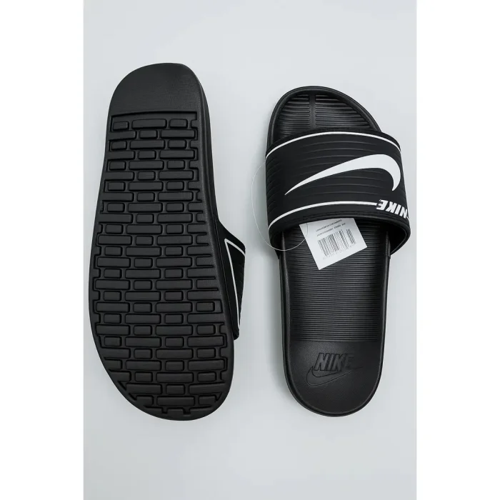 NIKE ALL GREY BLACK TICK SLIDE V2 WITH BOX