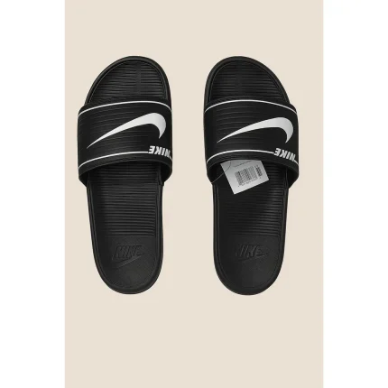 NIKE ALL GREY BLACK TICK SLIDE V2 WITH BOX